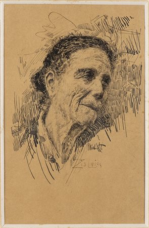 FRANCESCO PAOLO MICHETTI (Tocco da Casauria, 1851 - Francavilla al Mare, 1929): Ritratto di zia Luisa