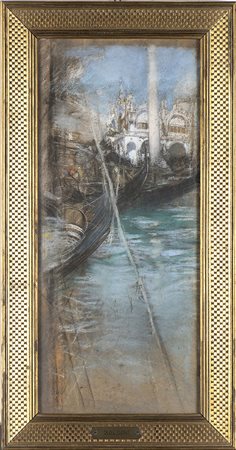 GIOVANNI BOLDINI (Ferrara, 1842 - Parigi, 1931): Veduta della laguna e della basilica di San Marco