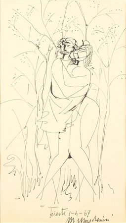 MARCELLO MASCHERINI (Udine, 1906 - Padova, 1983): Adamo ed Eva, 1967