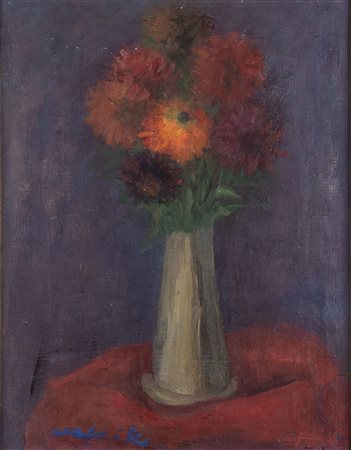 MARIO MAFAI (Roma, 1902 - 1965): Vaso di fiori, 1954