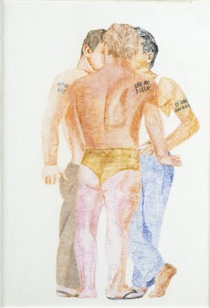 LORENZO TORNABUONI (Firenze, 1465 - 1497): Tre marinai, 1967