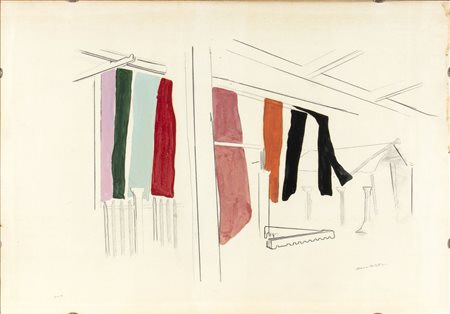 FRANCO ANGELI (Roma, 1935 - 1988): Silk, anni ‘70 ca.