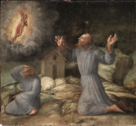 Scuola fiorentina, metà sec. XVISAN FRANCESCO RICEVE LE STIMMATEolio su...