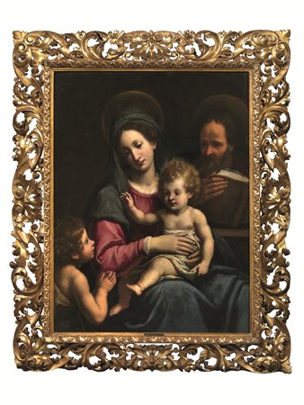 Matteo Rosselli(Firenze 1578-1650)MADONNA CON BAMBINO, SAN GIUSEPE E SAN...