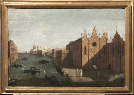 Scuola lucchese, sec. XVIIIVEDUTA DELLA CHIESA DELLA CARITÀolio su tela, cm...