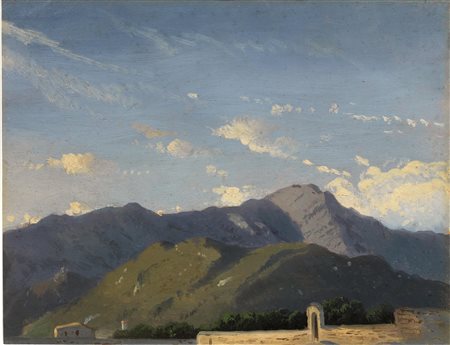 Pittore francese, fine sec. XVIII-inizi XIXVEDUTA DELLA MONTAGNA DI...