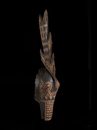  Arte africana - Mali/Burkina Faso, Bwa.
Maschera.
Legno e pigmenti. .