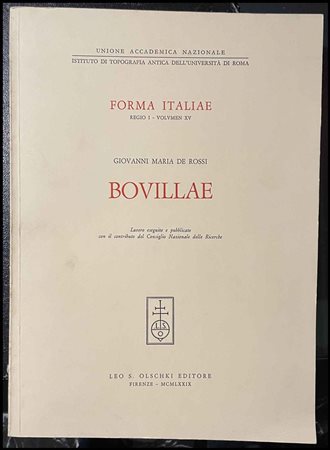 G.M. De Rossi, "Bovillae", serie Forma Italiae, I.26, Firenze 1979. Come nuovo.