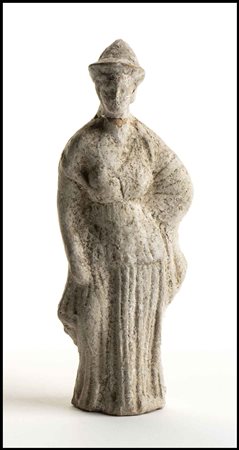 TANAGRINA Magna Grecia, III secolo a.C. altezza cm 17,5 Statuetta femminile...
