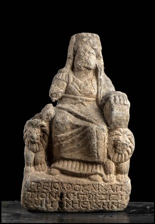 CIBELE SEDUTA IN TRONO TRA DUE LEONI Asia Minore; Licaonia, dalla polis di...