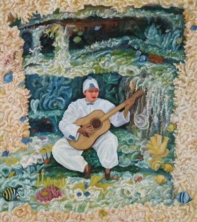 MARIO MATTEI "PENSARTE", La grotta del pagliaccio con la chitarra, 1996
