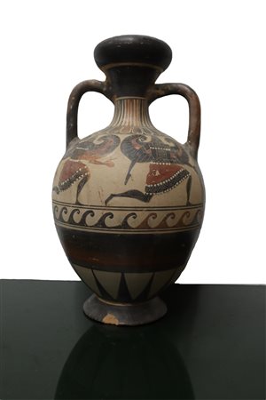 Riproduzione archeologica Anfora Panatenaica a due manici.Commerciabile giusto parere Soprintendenza per i beni culturali ed ambientali di Catania del 13/12/22 N° protocollo 19871