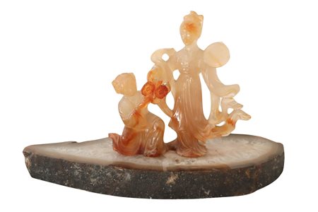 Coppia bambine in corniola