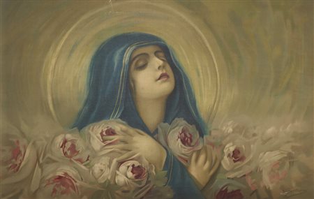 Giovanni Guerzoni (1876)  - Donna con rose, 19° secolo