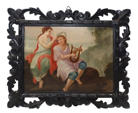 Apollo con cetra e ninfa, 19° secolo painter