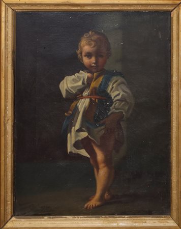 Particolare dalla carità di Santa Elisabetta d'Ungheria, bambino, 19° secolo