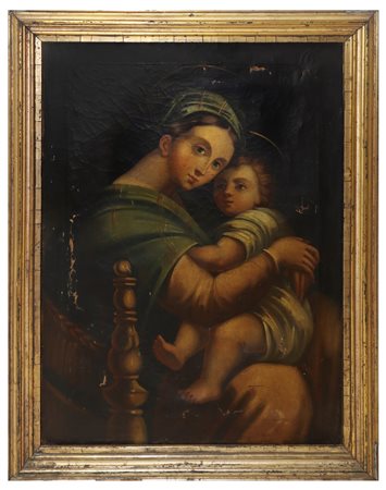 Madonna della seggiola con Bambino Gesù, da Raffaello, Italy, late 19° secolo
