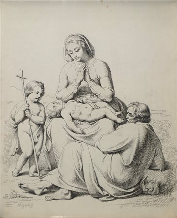 Filippo Bigioli (1798-1878)  - Sacra Famiglia con San Giovannino