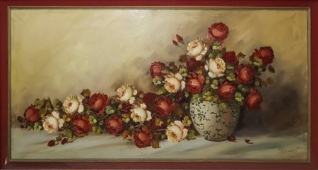 Natura morta di fiori con vaso, Late 19° secolo