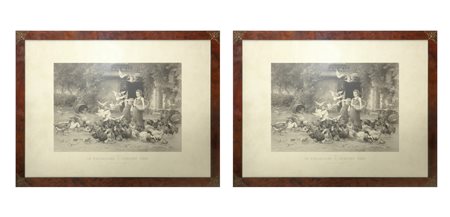 Coppia di litografie, Le Poulailler e Grande Representation