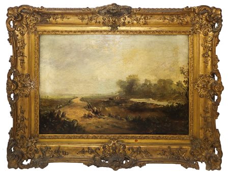 Paesaggio con personaggi, 19° secolo