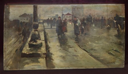 Attilio Pratella (Lugo Di Romagna 1856-Napoli 1949)  - Strada napoletana