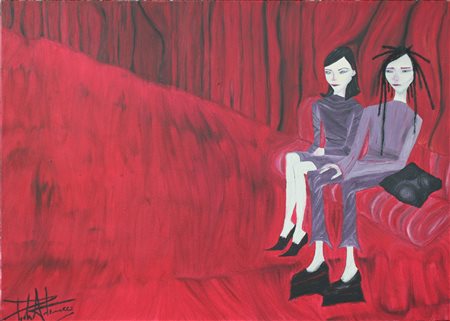 Paola Ines Antonucci, Consapevolezza e intelletto nella stanza rossa. Ragazzo e ragazza che osservano