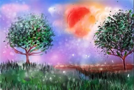 Flavia Panaro, Paesaggio con alberi