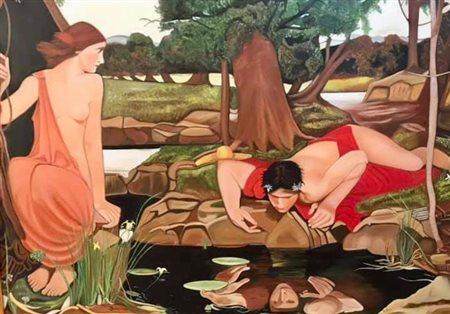 Maria Brunaccini, “Narciso” tratto da un dipinto di Caravaggio