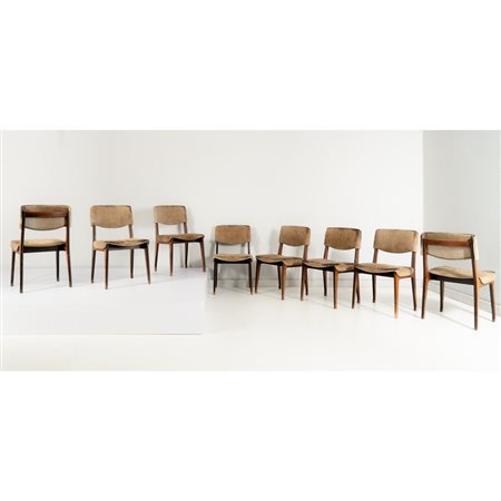 ICO E LUISA PARISI, Otto sedie in legno