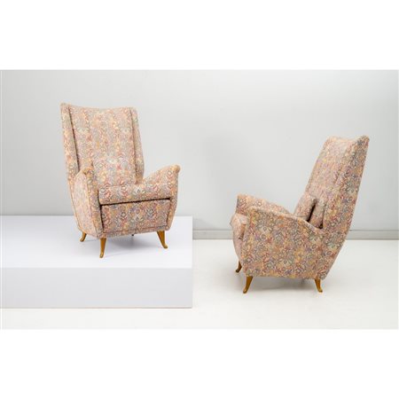 GIO PONTI, Coppia di poltrone modello “408”