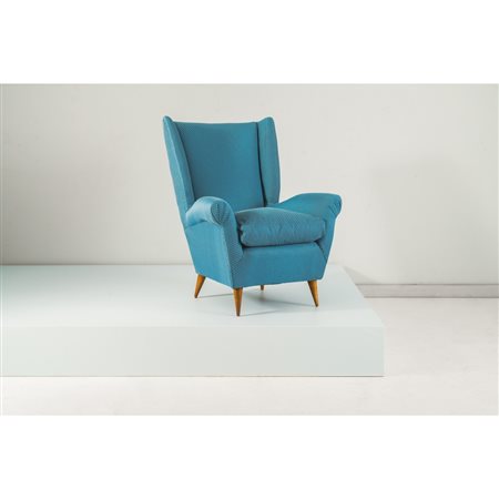 GIO PONTI (Attr.le), Poltrona con struttura in legno