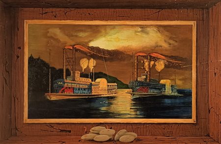 MUSSO SIRIO Bergamo (BG) 1907 Senza titolo 1956 Olio su faesite 40,00x59,00...