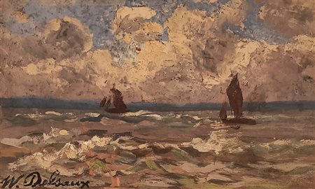 DELSAUX WILLIAM Ixelles (Belgio) 1862 Senza titolo 1939 Olio su tavoletta...