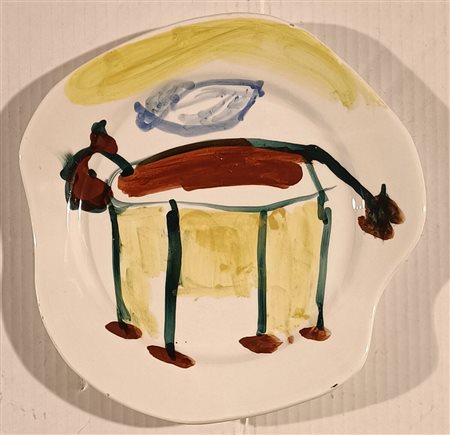 JORN SUSANNE Copenaghen (Danimarca) 1944 Senza titolo 1960 Mista su piatto in...