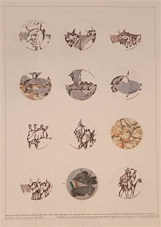 RADICIONI MASSIMO Bolzano (Bz) 1942 Tavola per illustrare 1972 Mista su carta...