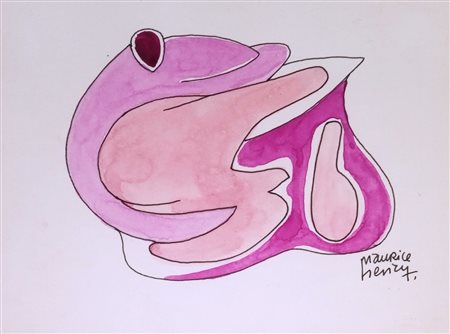 MAURICE HENRY Cambrai (Francia) 1907 Senza titolo Pennarello su carta....