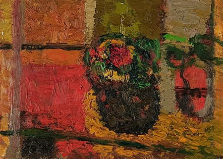 DEVETTA EDOARDO Trieste (Ts) 1912 Natura morta 1964 Olio su faesite...