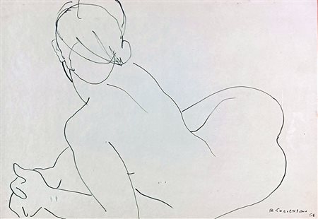 CONVERSANO ROMANO Rovigno in istria (Croazia) 1920 Senza titolo 1968 China su...