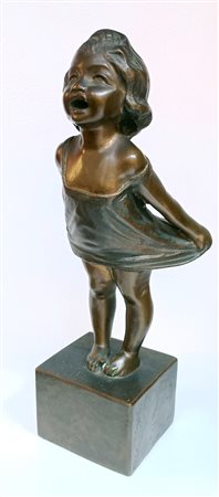 ANONIMO Anonimo (An) Bambina 1950 Bronzo 29,00x10,00x9,00