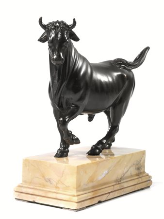Scultura, sec. XVII, in bronzo modellata, come un toro, da un originale di...