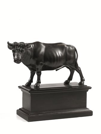 Scultura, Arte fiamminga sec. XVII-XVIII, in bronzo modellata come un toro,...