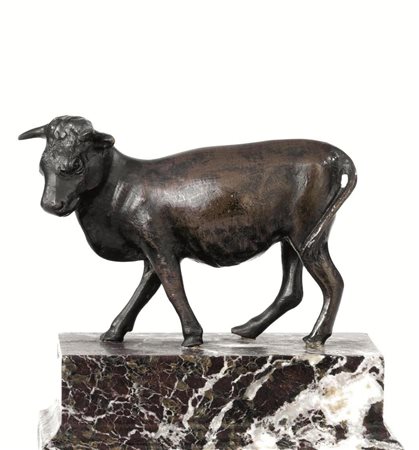 Piccola scultura, Arte fiamminga sec. XVII-XVIII, in bronzo, modellata come...