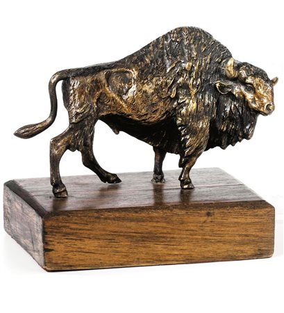 Scultura, Scuola Nord Europa, fine sec. XIX, in bronzo, modellata come un...