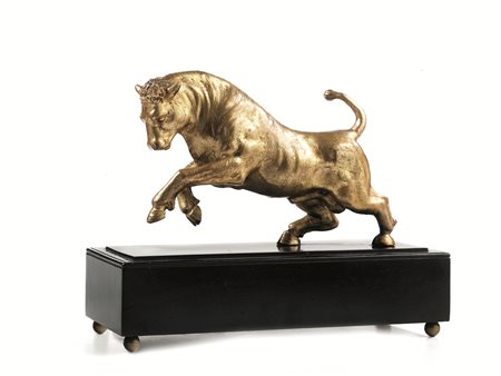 Scultura, sec. XVII, Bottega dei Susini, in bronzo dorato, modellata come un...