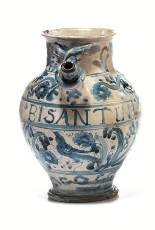 Versatoio, Deruta, sec. XVII, in maiolica decorata a ramage, fiorami e...