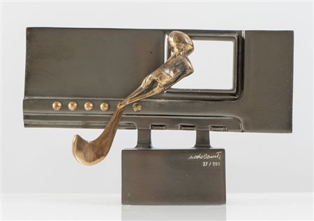 NADO CANUTI (Bettolle 1929) "Onirogramma", 1971. Scultura in bronzo. Cm...