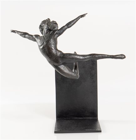 GIANANTONIO CRISTALLI (Bologna 1959) "Ballerino". Scultura in bronzo. Cm...