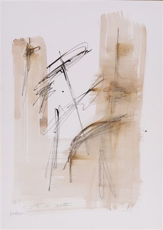 MIRTA CARROLI (Brisighella 1949) "A volte di notte", 1995. China acquarellata...