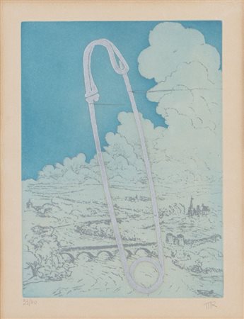 MAN RAY (Filadelfia 1890 - Parigi 1976) "Senza titolo". Litografia a colori...